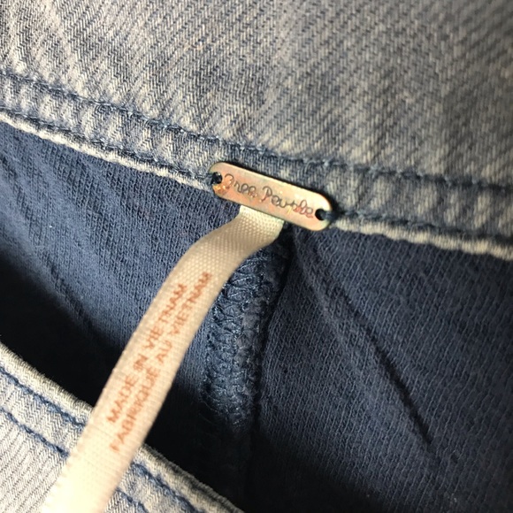 Free People Seeking Heart Ocean blue sweatshirt mini dress - Picture 8 of 15